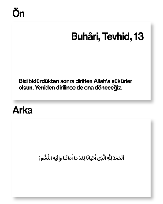 Buhâri, Tevhid, 13 Dua Anahtarlık